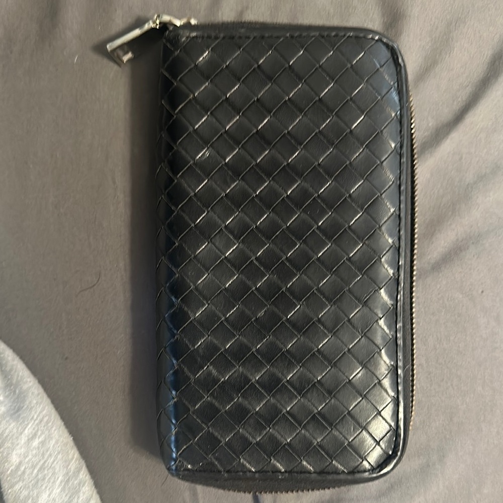 Bottega Veneta Black Leather Wallet
